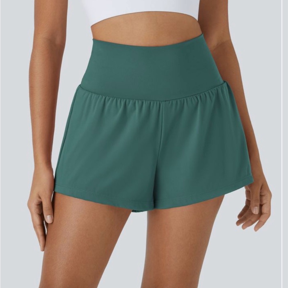 HALARA Women's High-Waisted Teal Shorts
